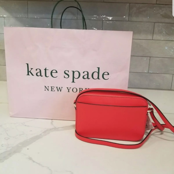 NWT! Kate Spade Gazpacho Red/Orange Mini Camera Crossbody Bag - Picture 7 of 14